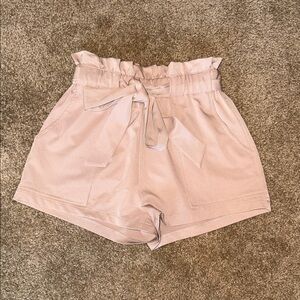 Tan Paperbag Shorts